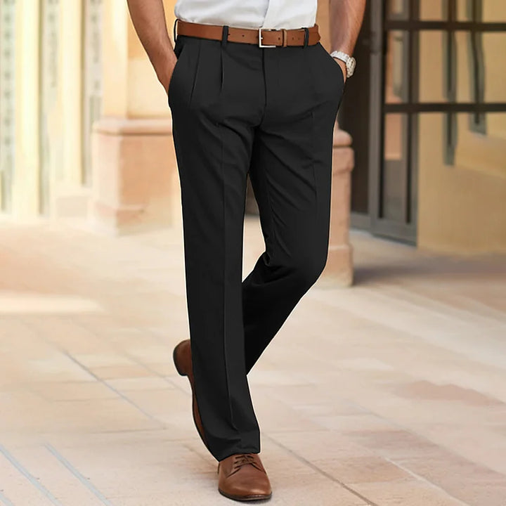 Levoire | Pantalon D'Affaires Décontracté Pour Hommes Noir