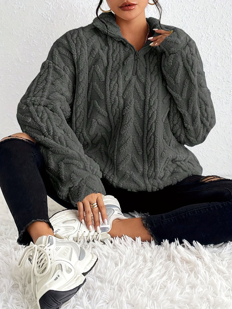 Levoire | Pull En Polaire À Coupe Moderne Gris