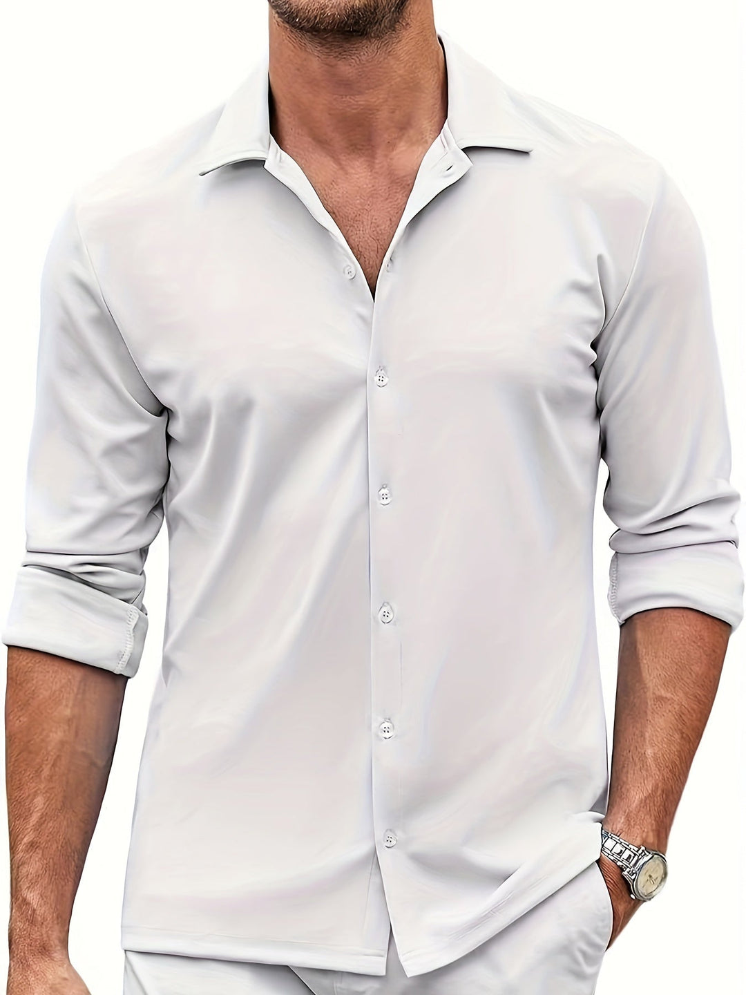 Levoire | Chemise Officielle Pour Homme Unie Avec Revers
