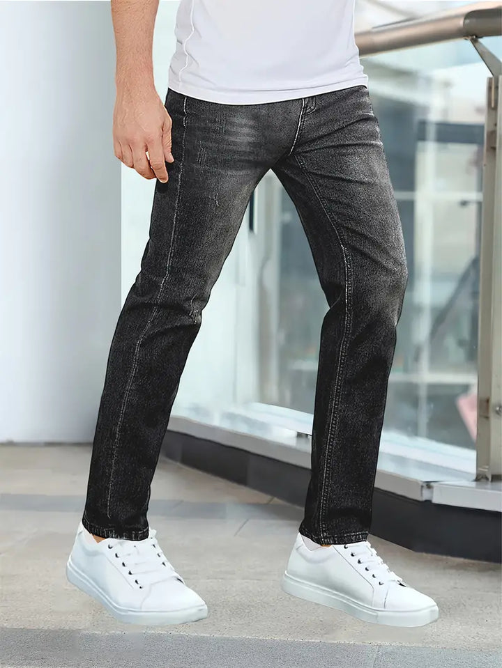 Levoire | Pantalons En Jean Décontractés Élégants Noir
