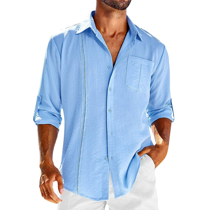Levoire | Chemise Décontractée Avec Poche Bleu Ciel