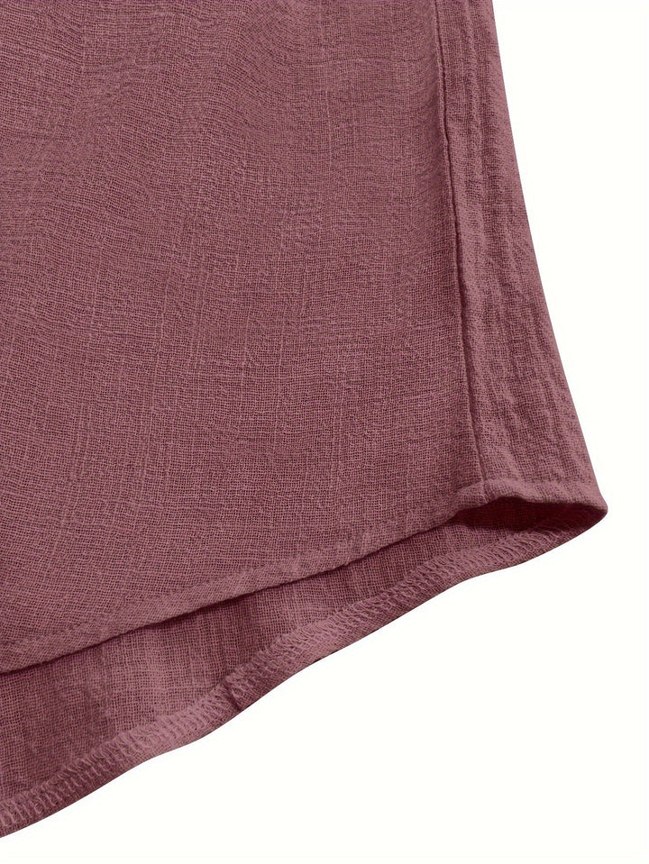 Levoire | T-Shirt Uni Hommes Col Henley Profond