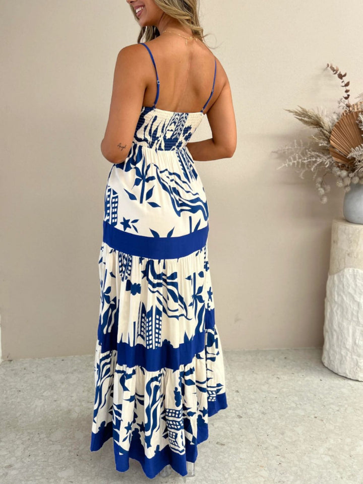 Levoire | Robe Maxi Cami À Découpe Carrée Imprimée