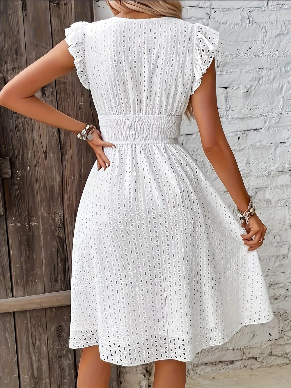 Levoire | Femme Robe Enveloppante De Type A-Line - Blanc