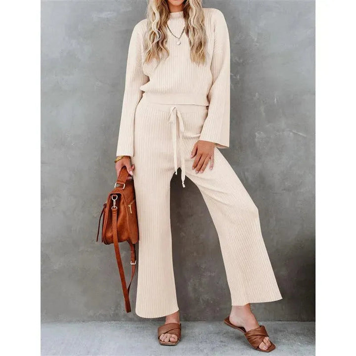 Levoire | Chemise à manches longues et pantalons décontractés amples Abricot