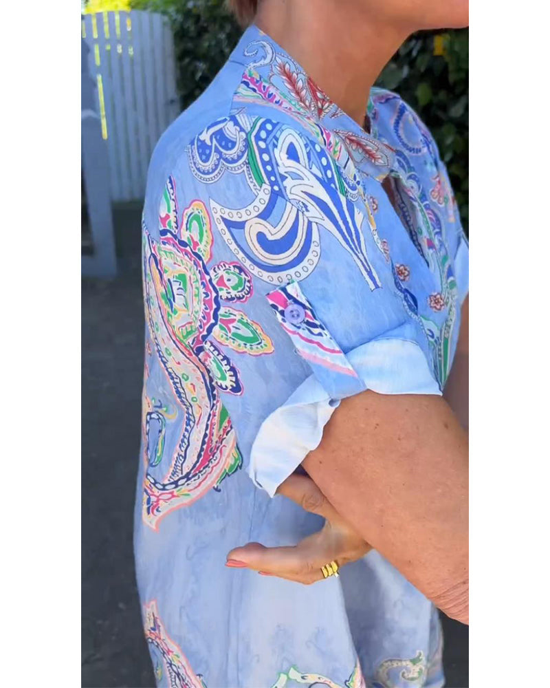 Levoire | Robe Avec Décolleté En V Et Manches Reversées