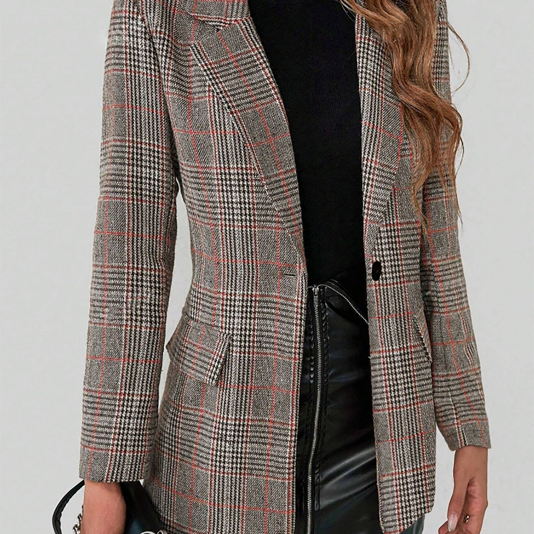 Levoire | Blazer À Carreaux Élégant À Manches Longues