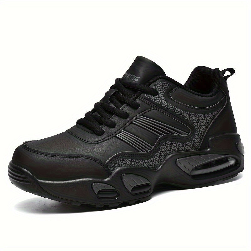 Levoire | Baskets À Air Confortables Pour Hommes En Simili Cuir Noir