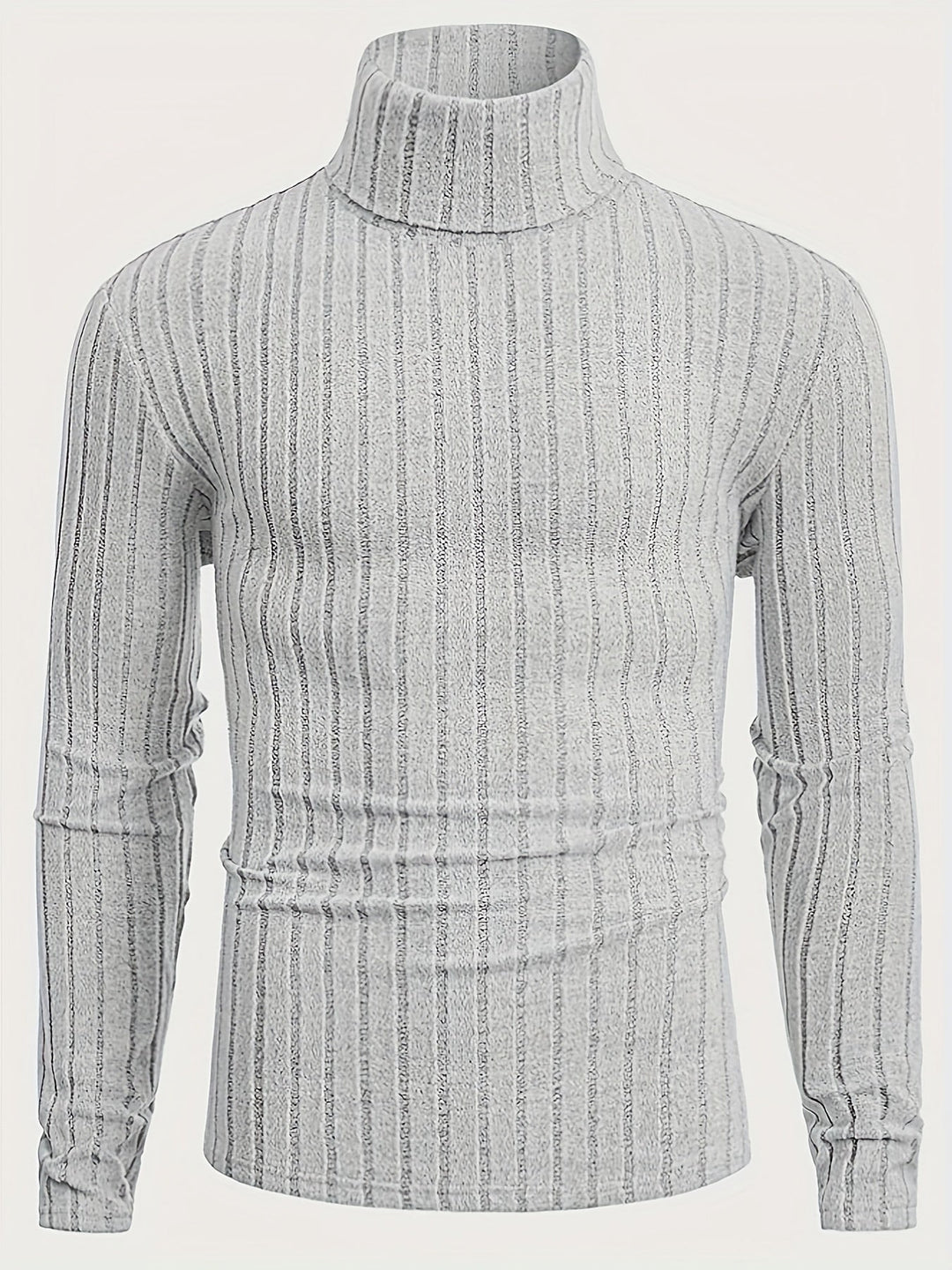 Levoire | Pull En Tricot Rayé Avec Col Pour Hommes gris
