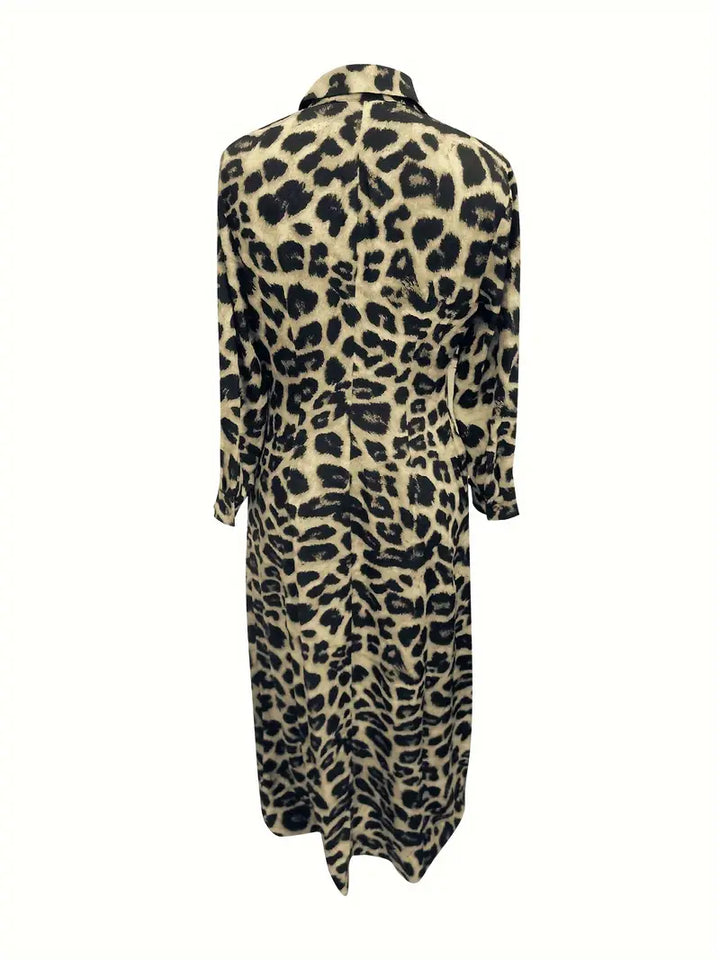 Levoire | Robe Maxi À Motif Léopard Et Boutons