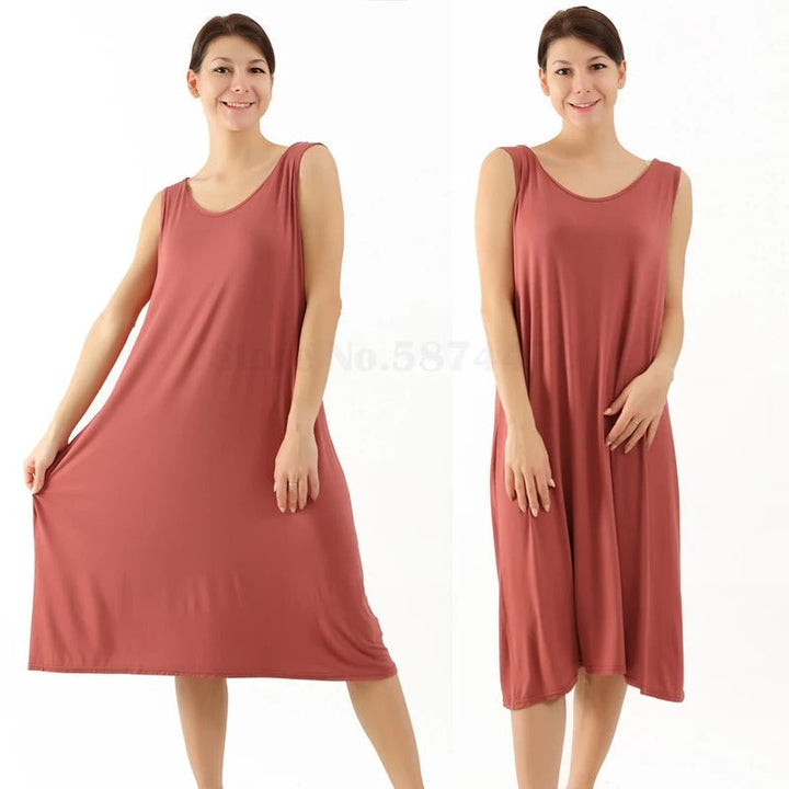 Levoire | Chemise De Nuit Sans Manches Matériau Doux Rot