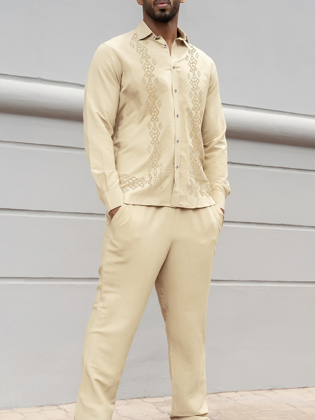 Levoire | Ensemble Guayabera Cubain Couleur de blé