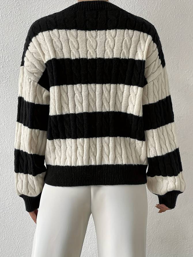 Levoire | Pull Rayé À Col En V