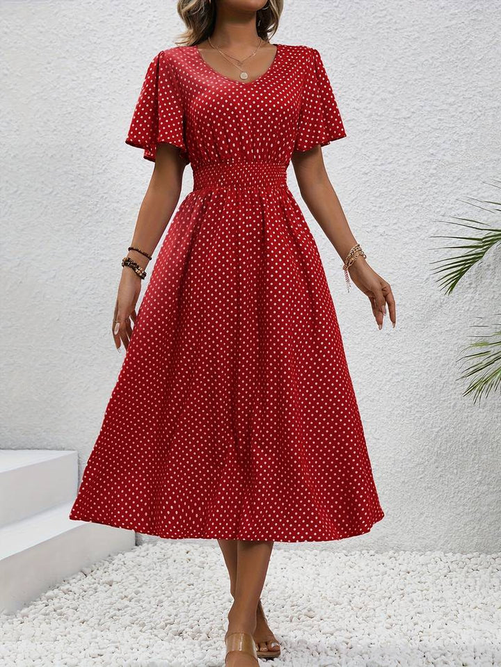 Levoire | Robe Courte À Manches Courtes À Imprimé Intégral Pour Le Printemps Et L'Été