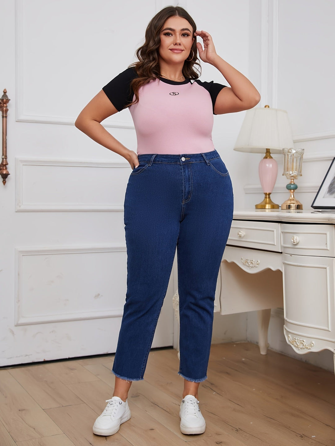 Levoire | Jeans Simples Grande Taille Bleu profond