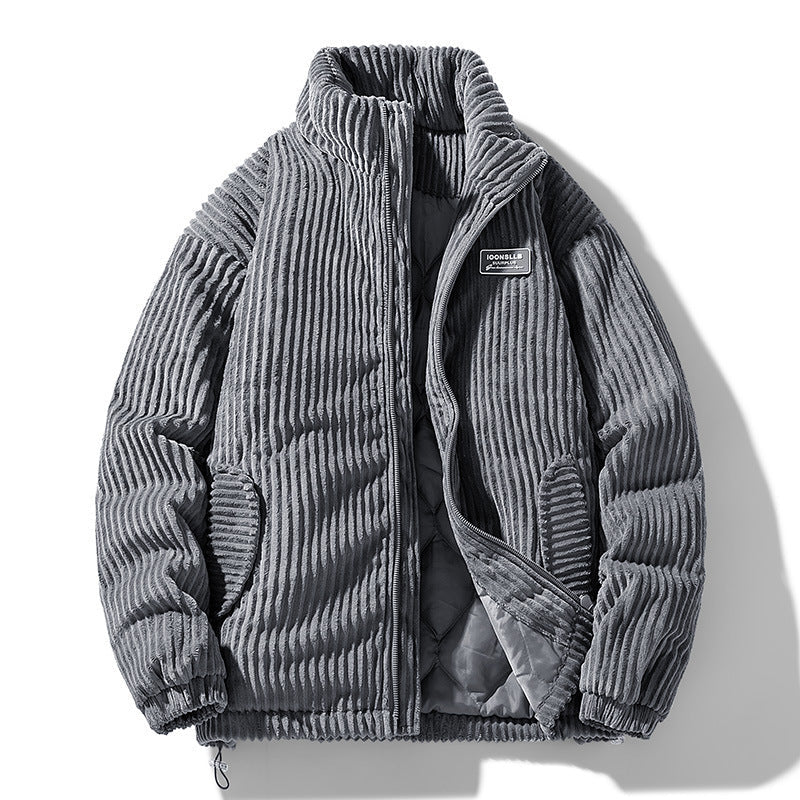 Levoire | Veste En Corduroy Rétro Épaisse Gris