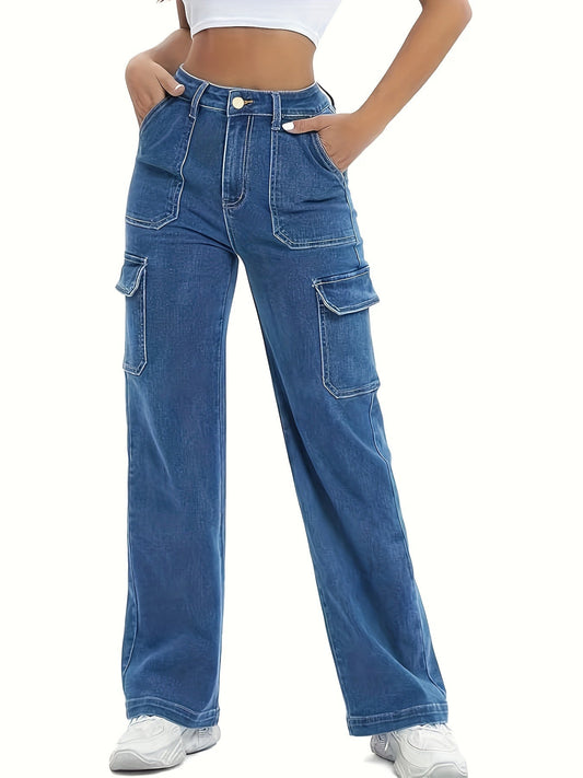 Levoire | Jeans Cargo Stretch Hauts Femme Avec Poches
