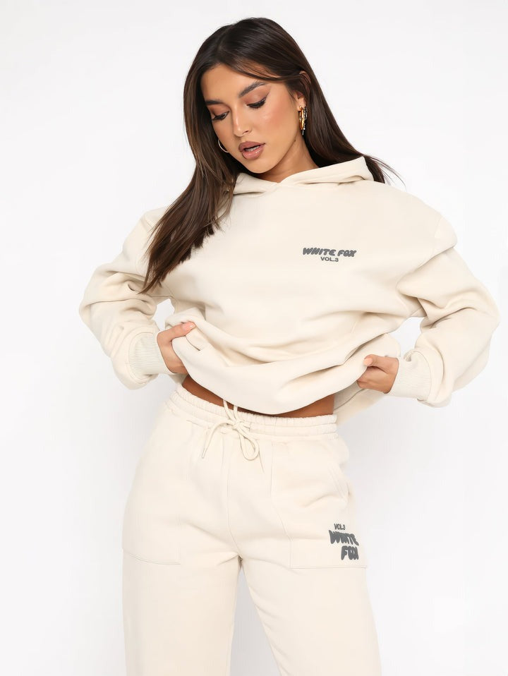 Levoire | Ensemble Confortable En Deux Pièces À Manches Longues Beige