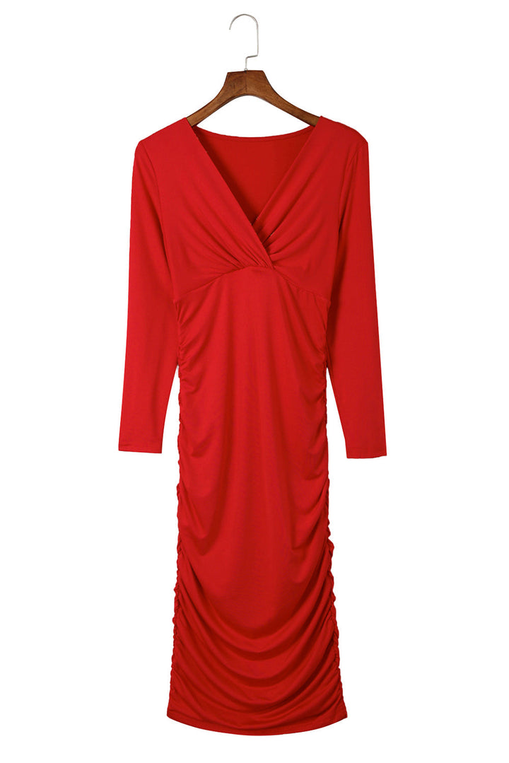 Levoire | Robe Wrap Rouge Tulinen