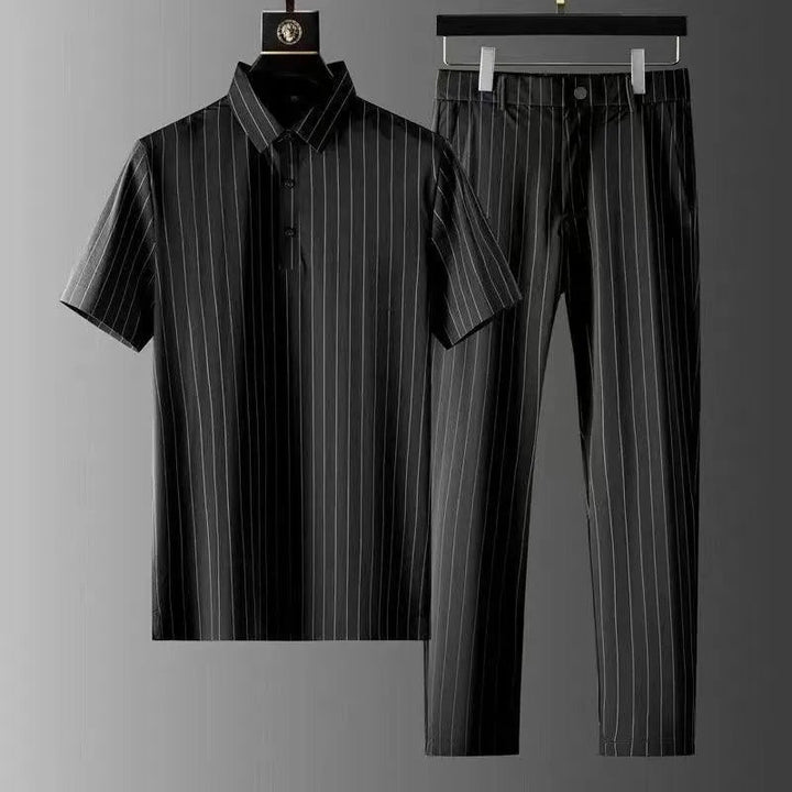Levoire | Ensembles de loisirs pour hommes à manches courtes Noir