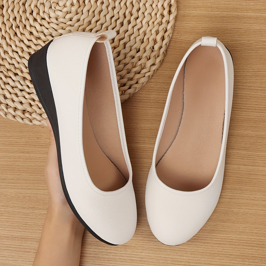 Levoire | Classiques Ballerines Blanches Avec Motif Croisé Doré Blanc