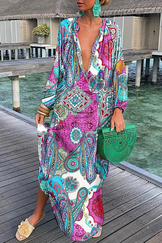 Levoire | Robe Chemise À Imprimé Abstrait Avec Patte De Boutonnage