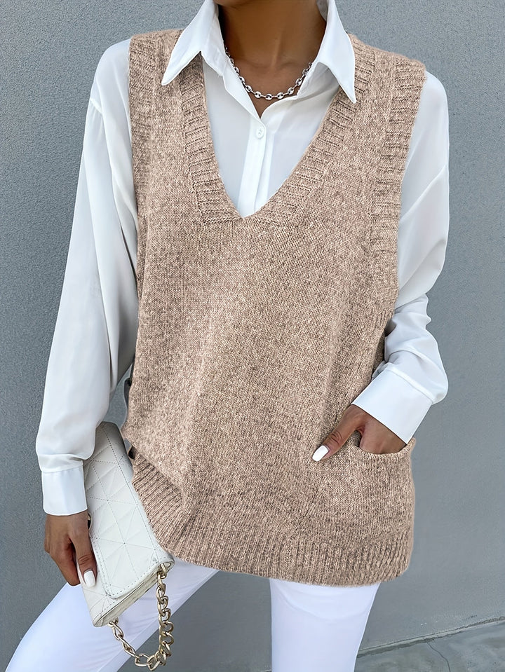 Levoire | Pull-Over Col Montant Avec Poches Pour Femmes Anna Khaki