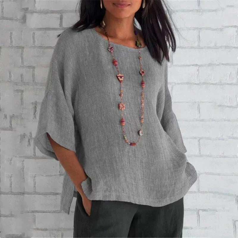Levoire | Chemisier D'Été Ajusté Pour Femmes Gris