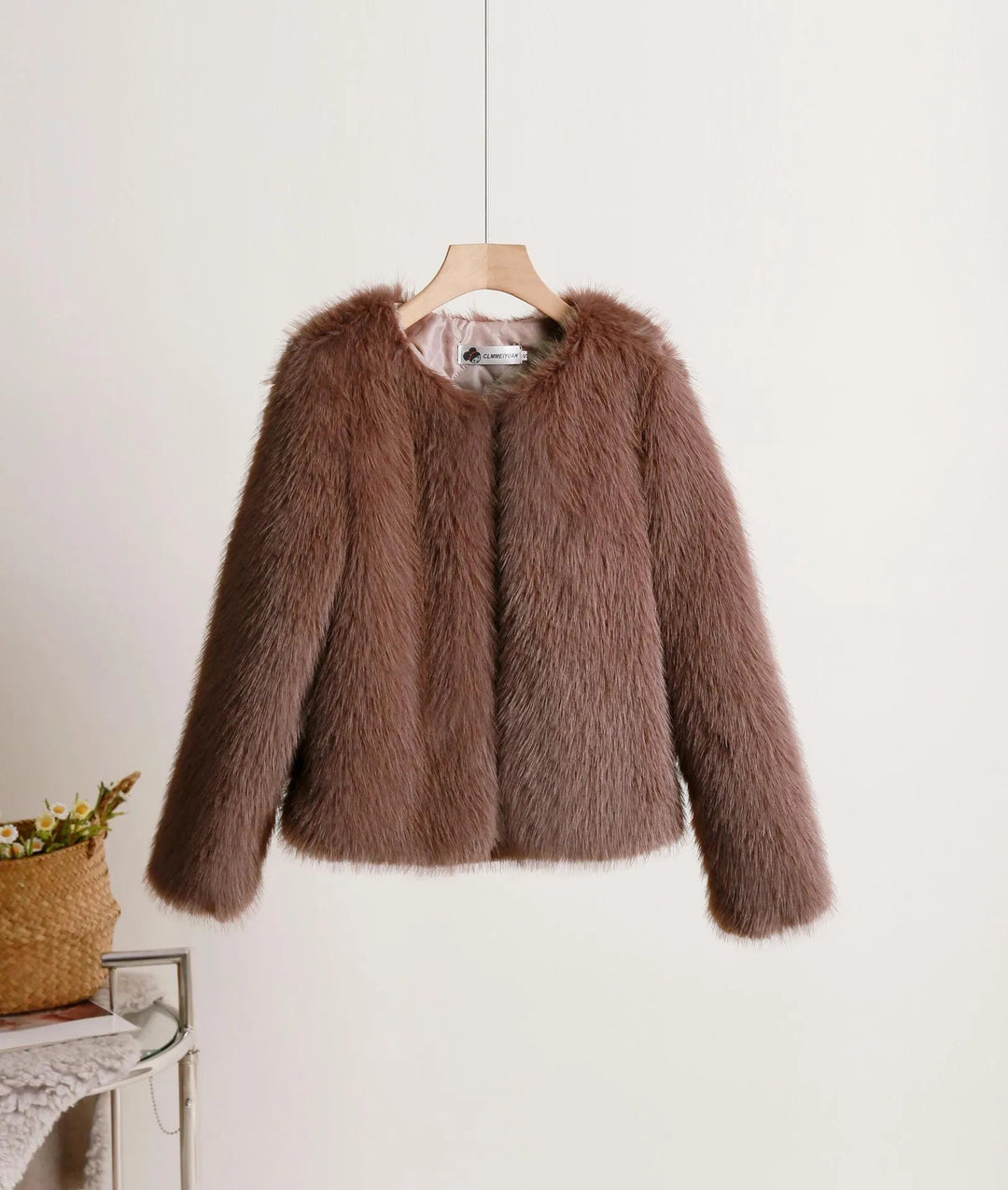Levoire | Veste courte unie pour femmes Brown Hellbrown