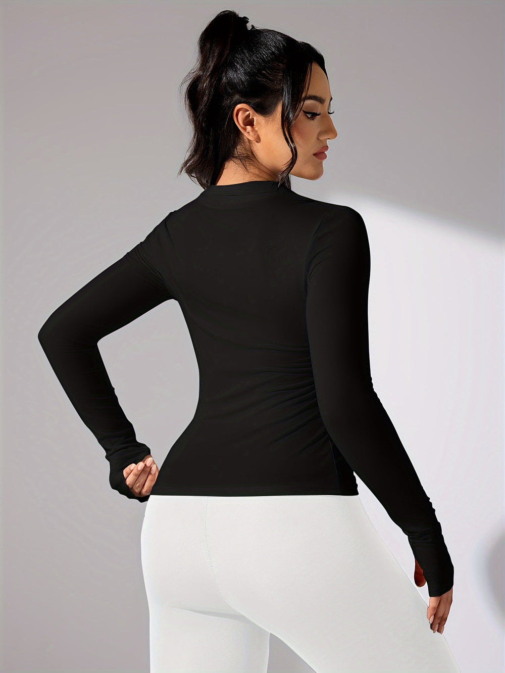 Levoire | Couleur Unique, Veste De Sport Décontractée À Manches Longues Et Fermeture Éclair Sur Toute La Longueur