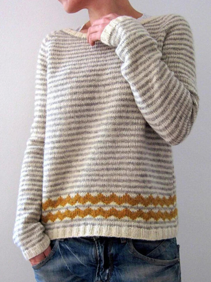 Levoire | tricot vintage raidoité Jaune