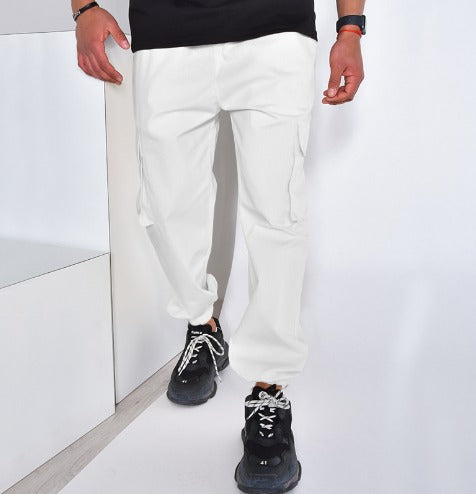 Levoire | Pantalon Cargo Tendance Et Confortable Blanc
