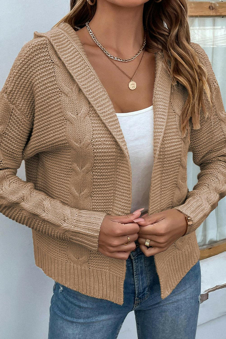 Levoire | Cardigan À Capuche En Câble Crush