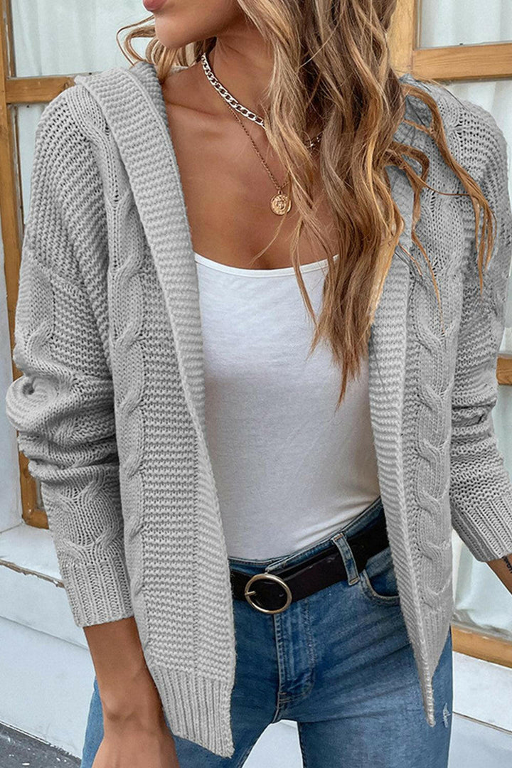 Levoire | Cardigan À Capuche En Câble Crush