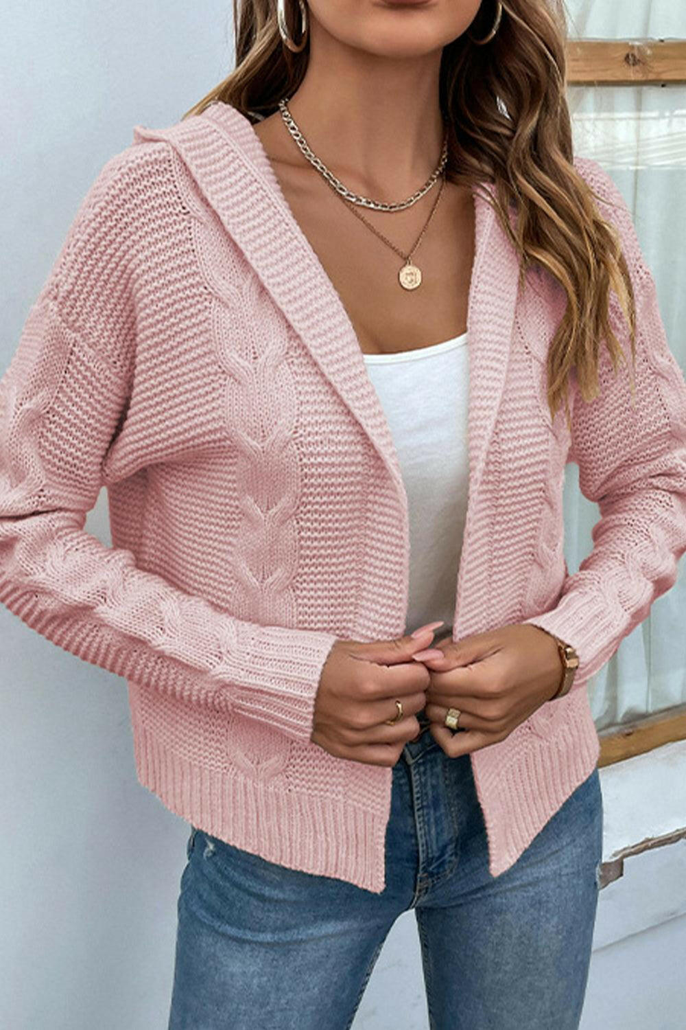 Levoire | Cardigan À Capuche En Câble Crush