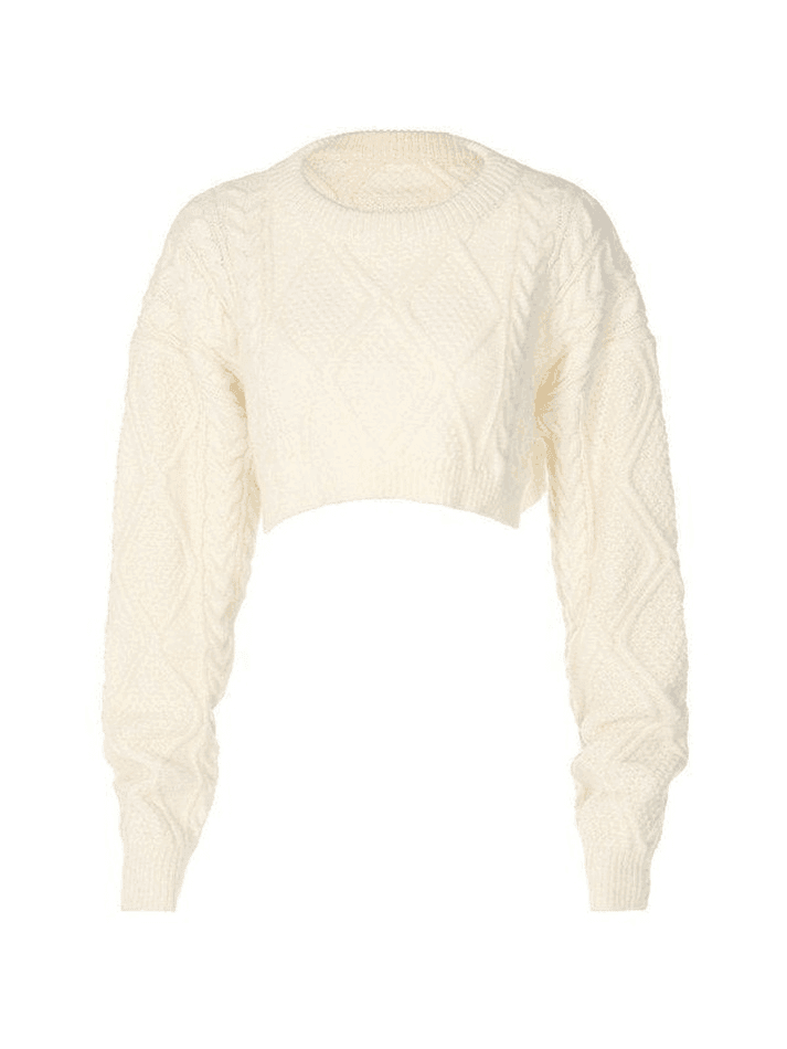 Levoire | Pull Court Tricoté À Câbles