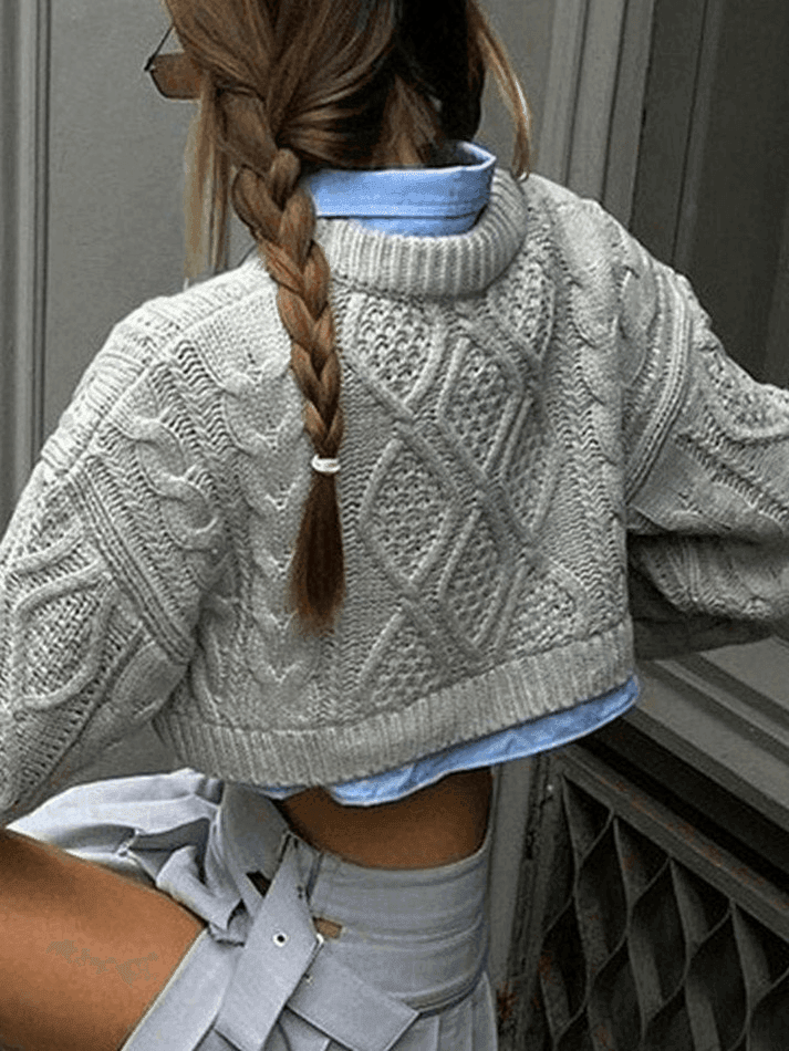 Levoire | Pull Court Tricoté À Câbles