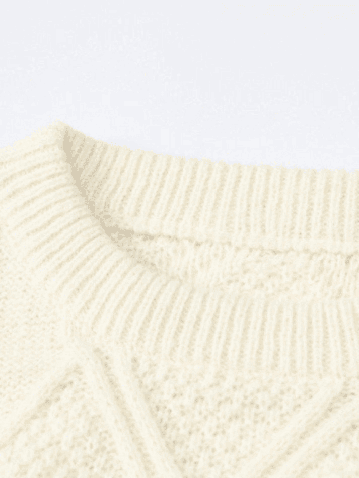 Levoire | Pull Court Tricoté À Câbles