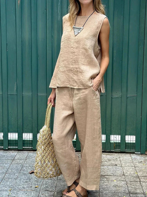 Levoire | Ensemble D'Été Fait À La Main Beige
