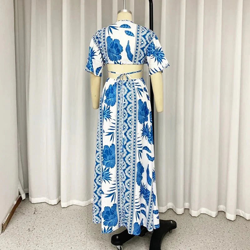 Levoire | Robe Maxi D'Été Imprimé Unique