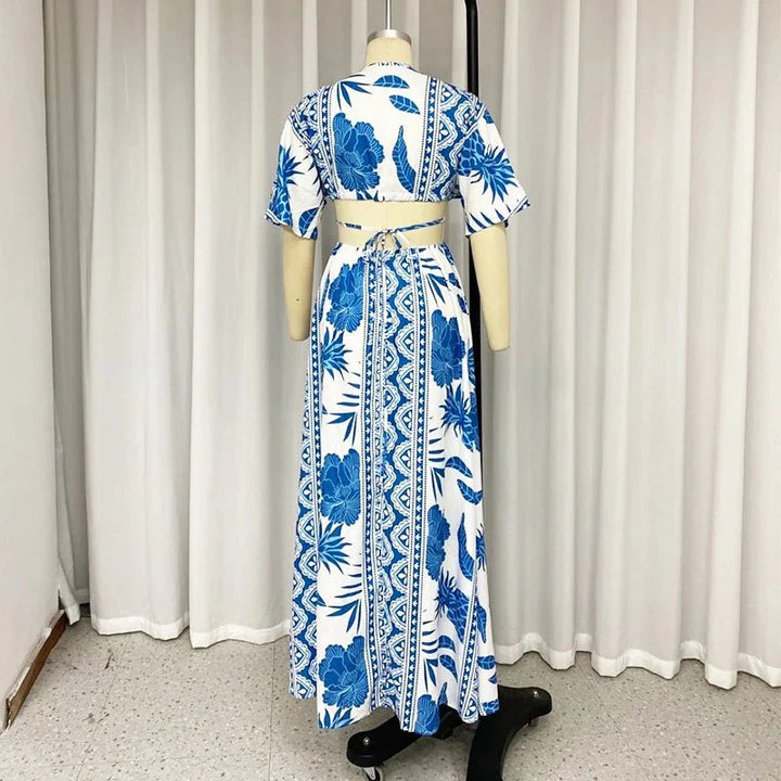 Levoire | Robe Maxi D'Été Imprimé Unique