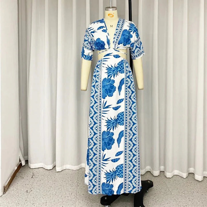 Levoire | Robe Maxi D'Été Imprimé Unique