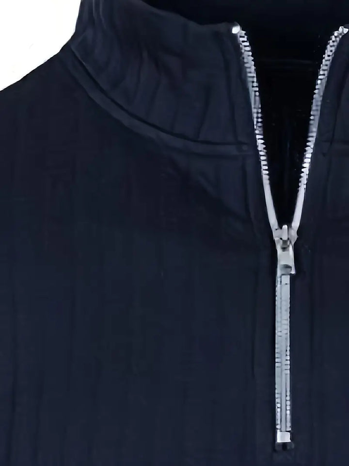 Levoire | Pull Homme De Loisirs Avec Décolleté En V Et Fermeture Éclair Pour Hommes