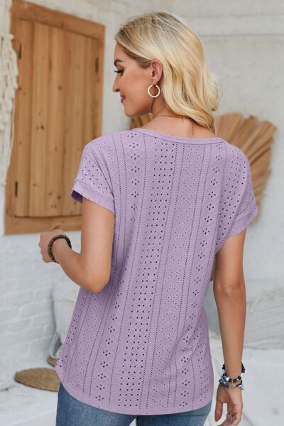 Levoire | Lochkuvio Col Rond T-Shirt À Manches Courtes Retournées