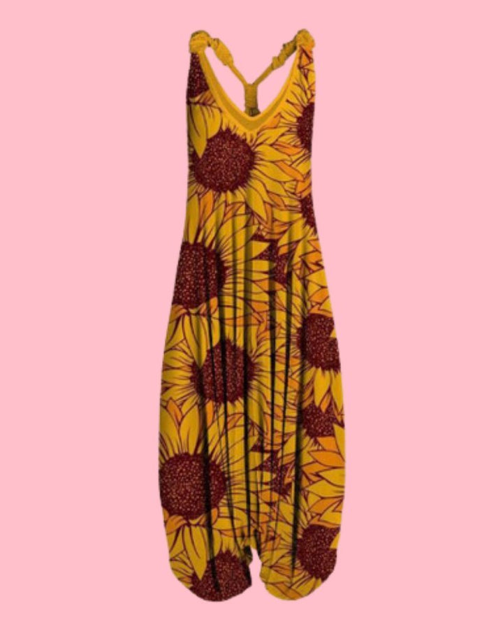 Levoire | Robe Joyeuse À Imprimé Floral Jaune