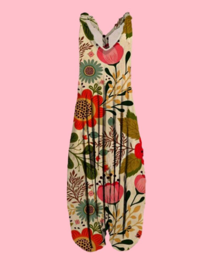 Levoire | Robe Joyeuse À Imprimé Floral Orange