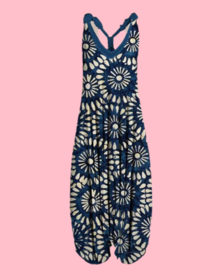 Levoire | Robe Joyeuse À Imprimé Floral Bleu