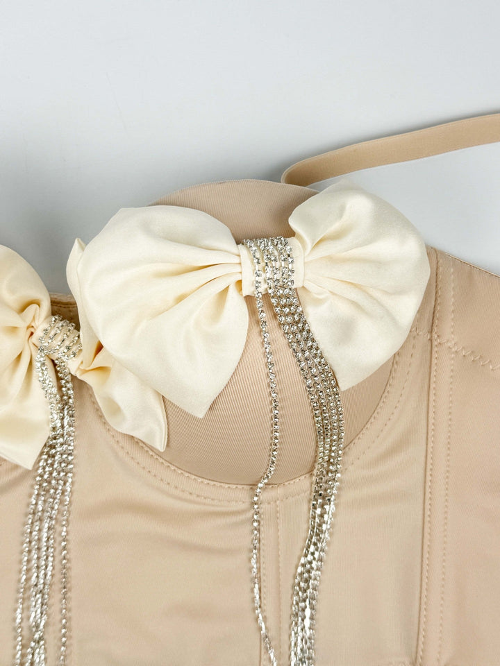Levoire | Corset élégant avec des rubans doubles et des strass
