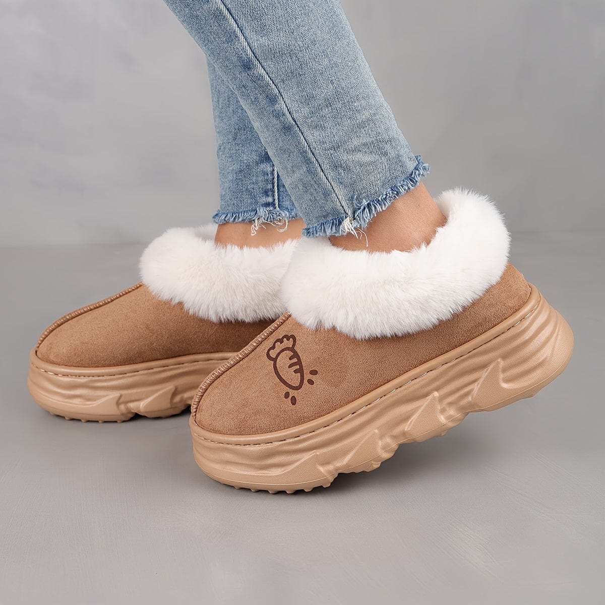 Levoire | Chaussettes À Glissière Chaudes Bottes De Cheville Doublées Carotte