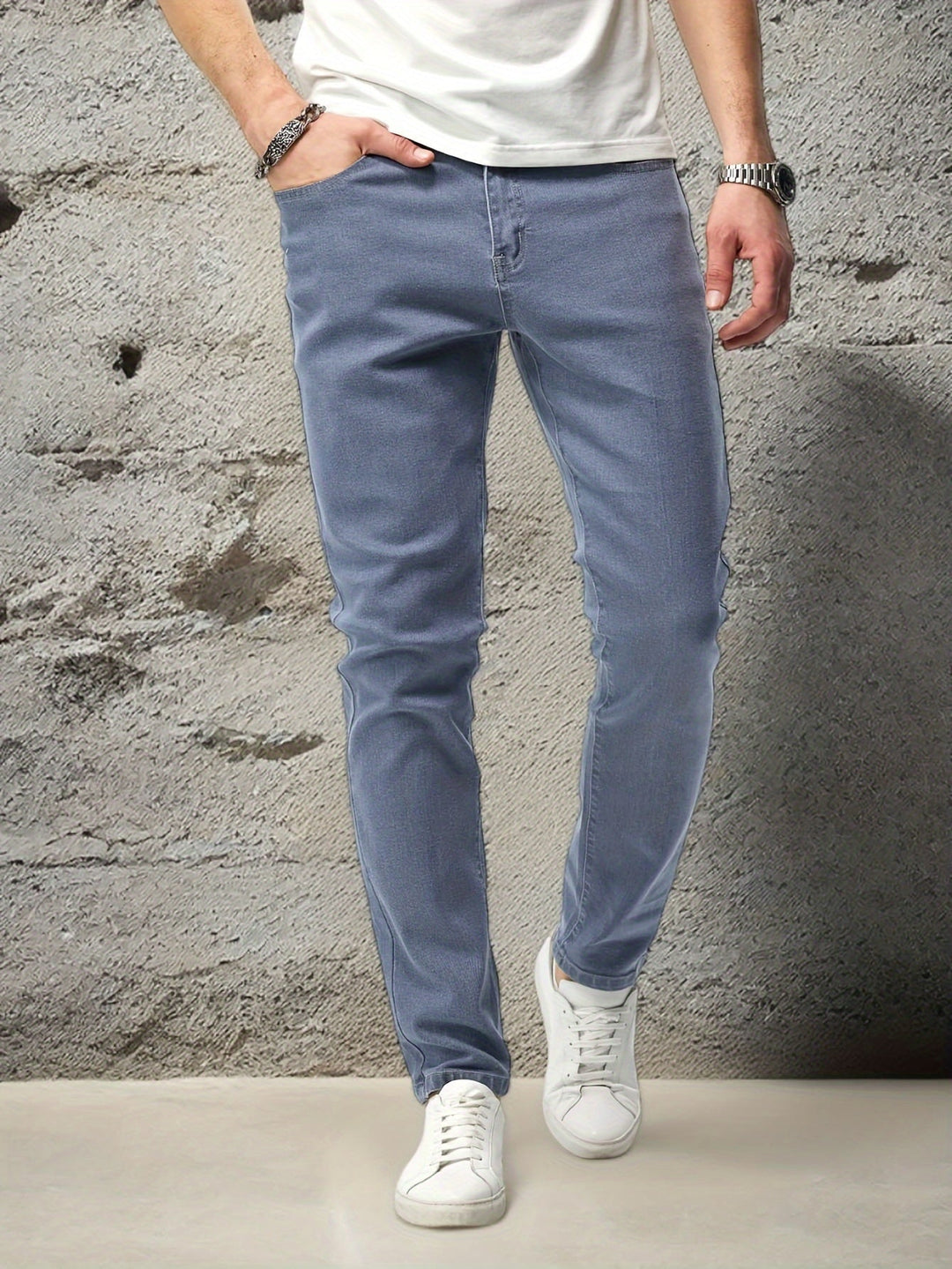 Levoire | Jeans Pour Hommes Simples À Coupe Droite